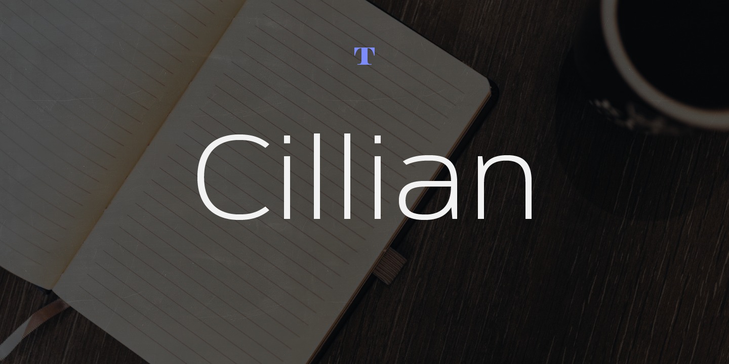 Ejemplo de fuente Cillian Semi Expanded